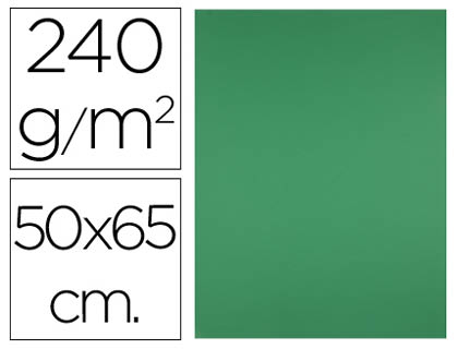 25h. cartulina Liderpapel 50x65cm. 240g/m² verde Navidad